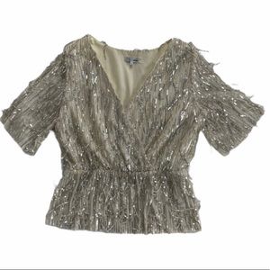Sequined peplum Fashion Nova top!